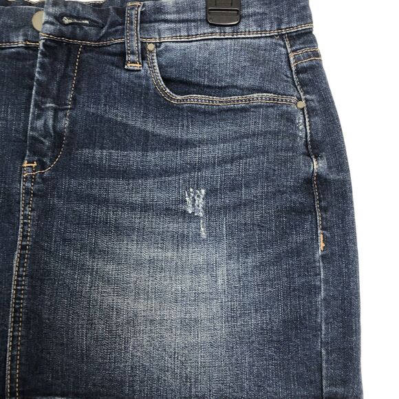 Blank NYC Jean Skirt Women's Denim Dark Wash Size 28 Mini Length - Picture 3 of 8